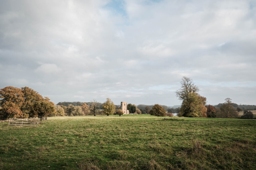 Fawsley church from Fawsley Hall