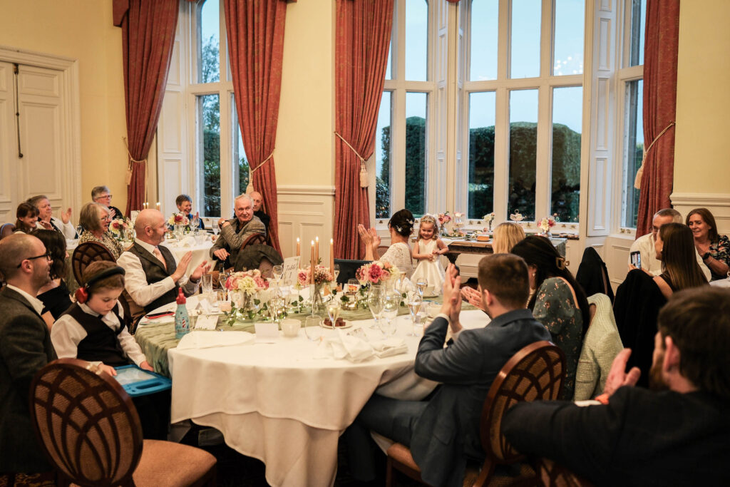 Fawsley Hall reception flower girl speech