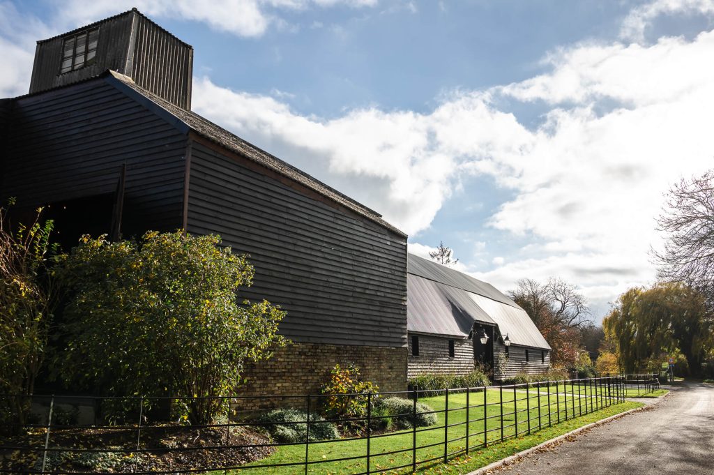 Manor Barn exterior from Washpit Lane